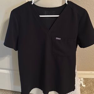 Catarina™ One-Pocket Scrub Top - Womens Small. Black